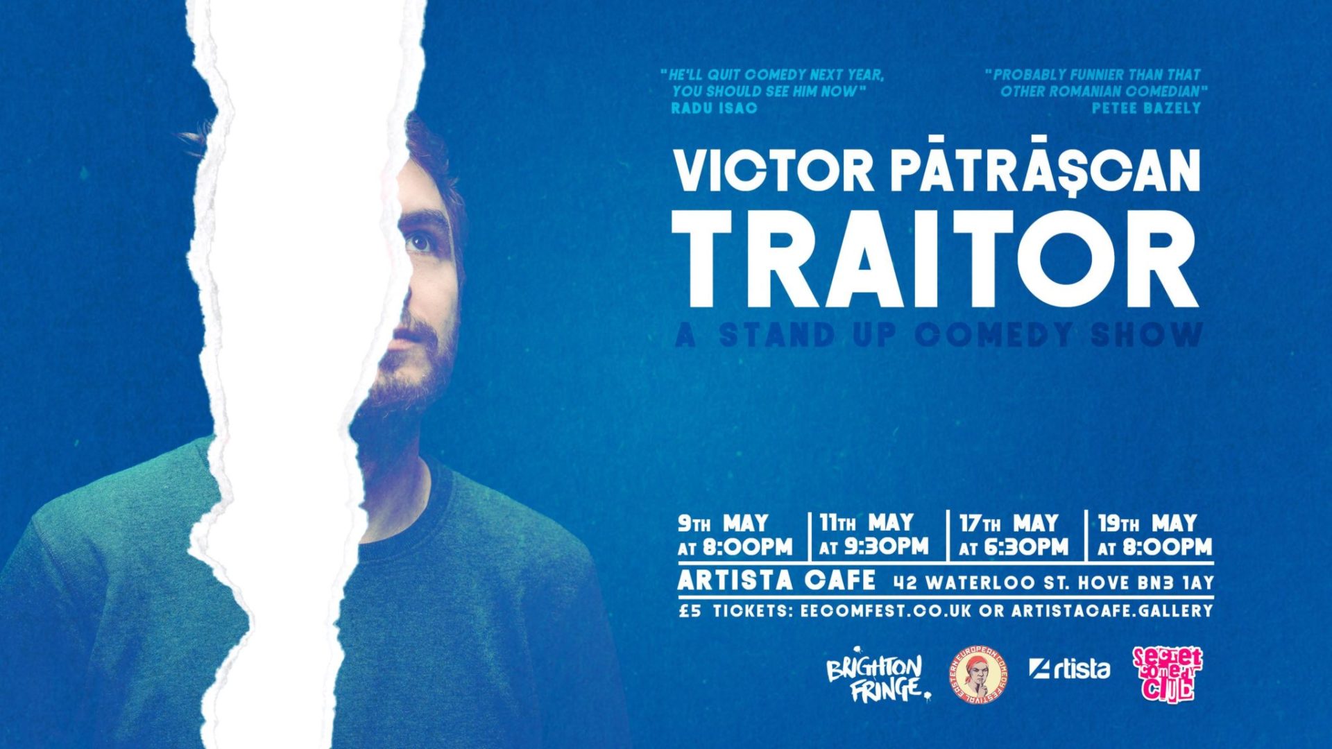 Victor Patrascan: 'Traitor' Brighton Fringe Festival 2019